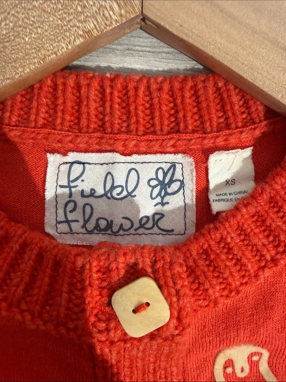 Field Flower by Anthropologie XS cardigan featuring an all-over flocked penguin